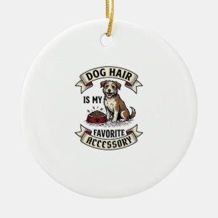 Hundshaar-Shirt Vintage-Gravur Lustiger Hunde-Lieb Keramik Ornament
