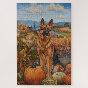Hundsheld Herbst Ernte Erntedank Puzzle