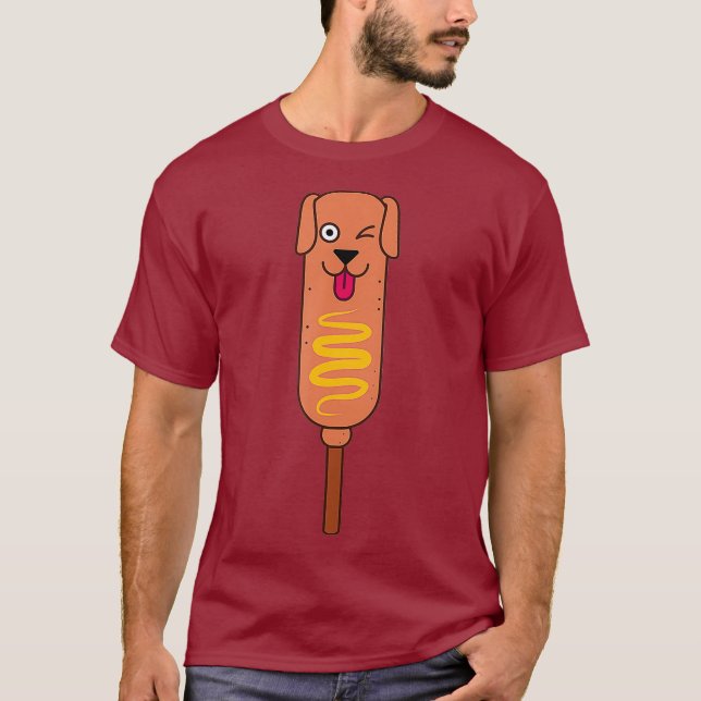 Hundshund mit Dackel-Badger-Wurst T-Shirt (Vorderseite)