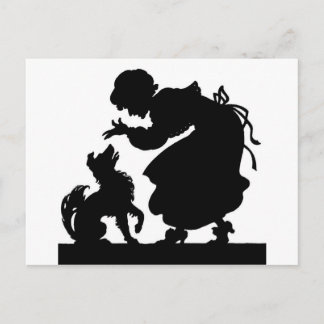 Hundsilhouette Postkarte