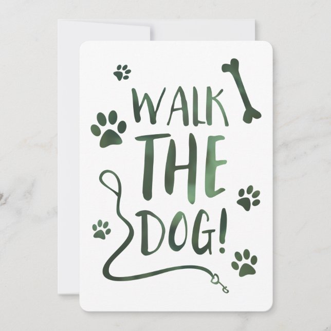 Hundspaziergang Einladung (Vorderseite)