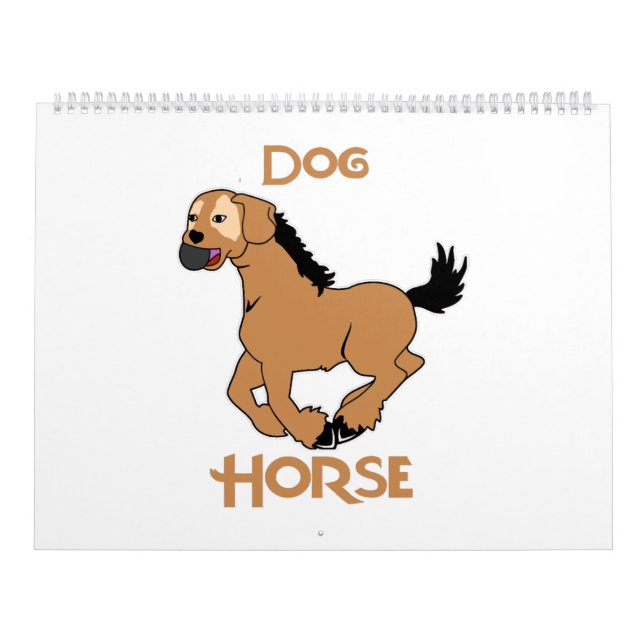 Hundspferd lustige hybride Geschenkidee Kalender (Titelbild)