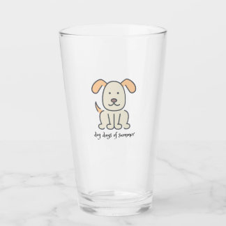 Hundstage Sommer Trinkglas Glas