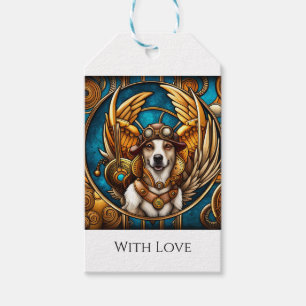 Hundsteampunk mit Flügeln Geschenkanhänger