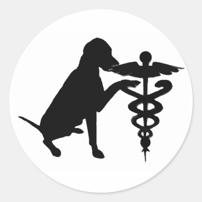 HUNDTHERAPIE RUNDER AUFKLEBER (Vorderseite)