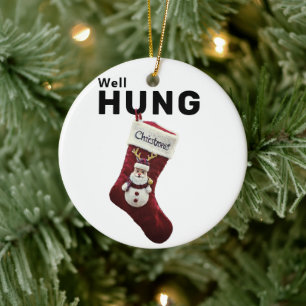 Hung Funny Ornament, Naughty Spaß Weihnachten Keramik Ornament