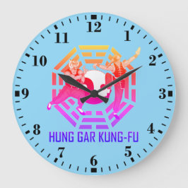 Hung Gar Kung-Fu Große Wanduhr