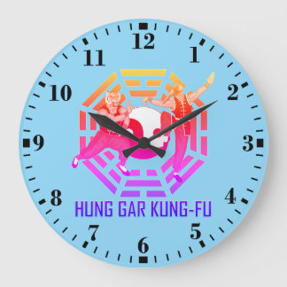 Hung Gar Kung-Fu Große Wanduhr
