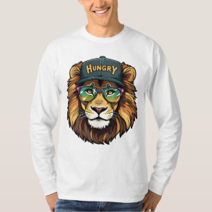 Hung_Lion_dgn- von Maaya_P, Men Long Sleeve White T-Shirt