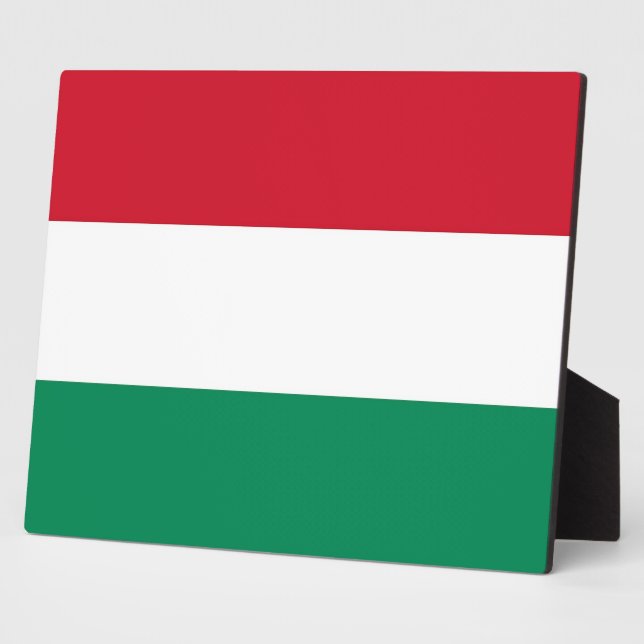 Hungarian Flag Platte Fotoplatte (Seite)