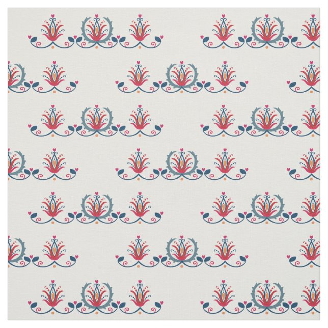 Hungarian Folk Floral Textile Pattern Stoff (Muster)