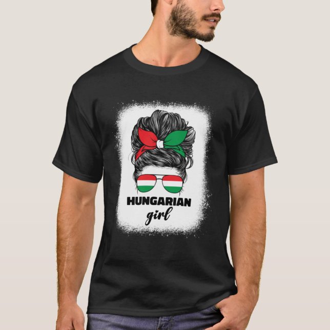 Hungarian Girl Girls For Women Hungary Flag Pride  T-Shirt (Vorderseite)