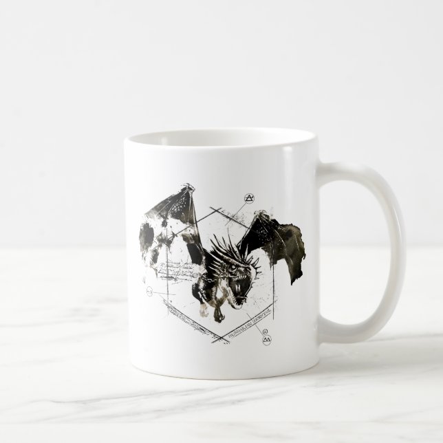 Hungarian Horntail Dragon Kaffeetasse (Rechts)