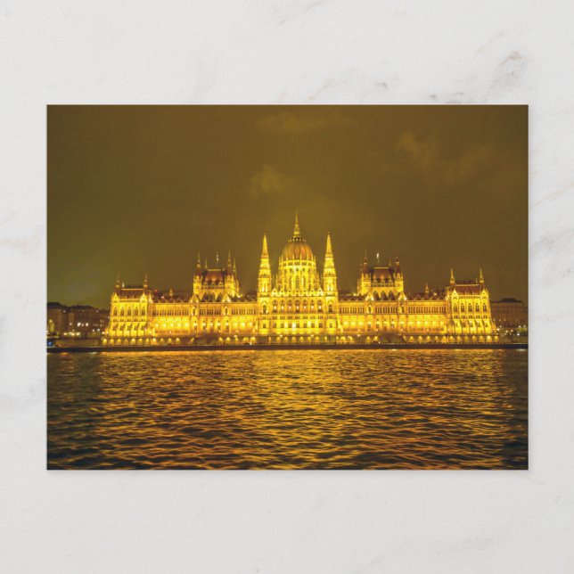 Hungarian Parliament, Budapest, Hungary at Night Postkarte (Vorderseite)