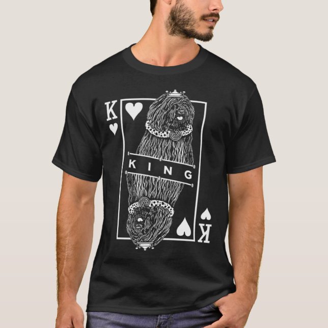Hungarian Puli King Of Hearts  Dog  Pop T-Shirt (Vorderseite)