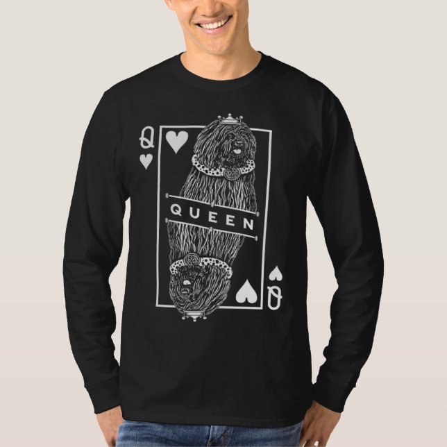 Hungarian Puli Queen Of Hearts  Dog  Pop T-Shirt (Vorderseite)