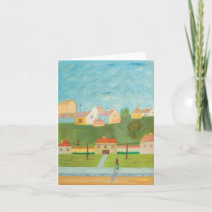Hungarian Village Scene Note Card Karte