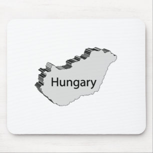 Hungary 3D Map Mousepad