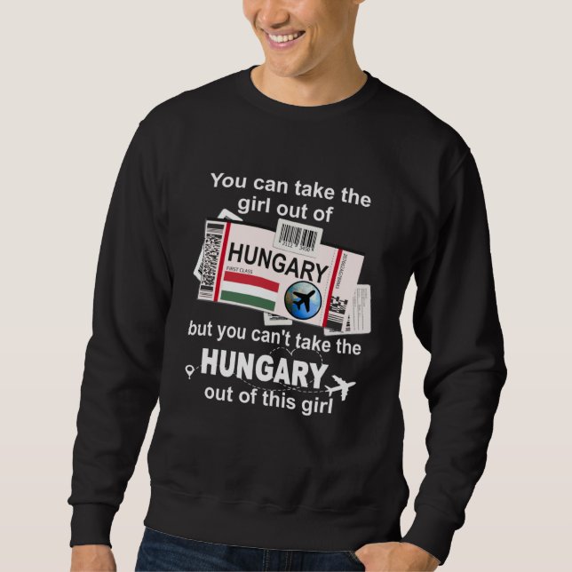 Hungary Boarding Pass  Hungary Girl  Hungary Sweatshirt (Vorderseite)