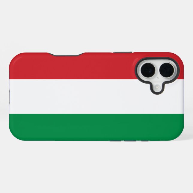 Hungary Flag iPhone Hülle (Rückseite (Horizontal))