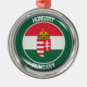 Hungary Round Emblem Ornament Aus Metall