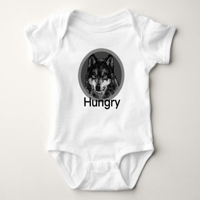 Hunger - Baby Jersey Bodysuit  Baby Strampler (Vorderseite)