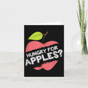 Hunger nach Äpfeln/Shirt - Motivierend Obst Karte