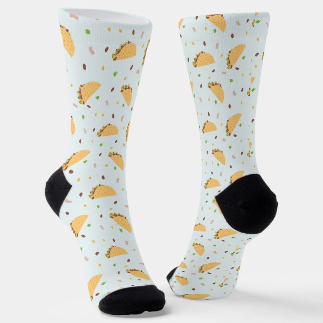 Hunger nach dem Muster von Tacos Socken (Gewinkelt)