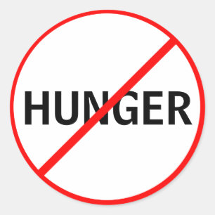 Hunger verboten! runder aufkleber