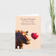 Hungerfestungen Hippo Valentine's Day Card - Niedl