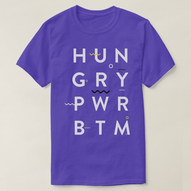 Hungerfestungen Power Unten Spaß Gay  T-Shirt (Design vorne)