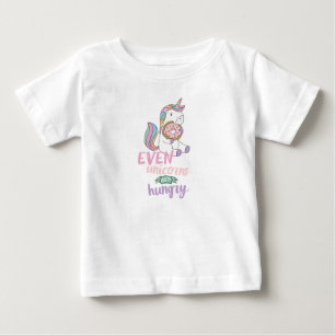 Hungerfestungen Unicorns Niedliche Kunst, Dichtung Baby T-shirt