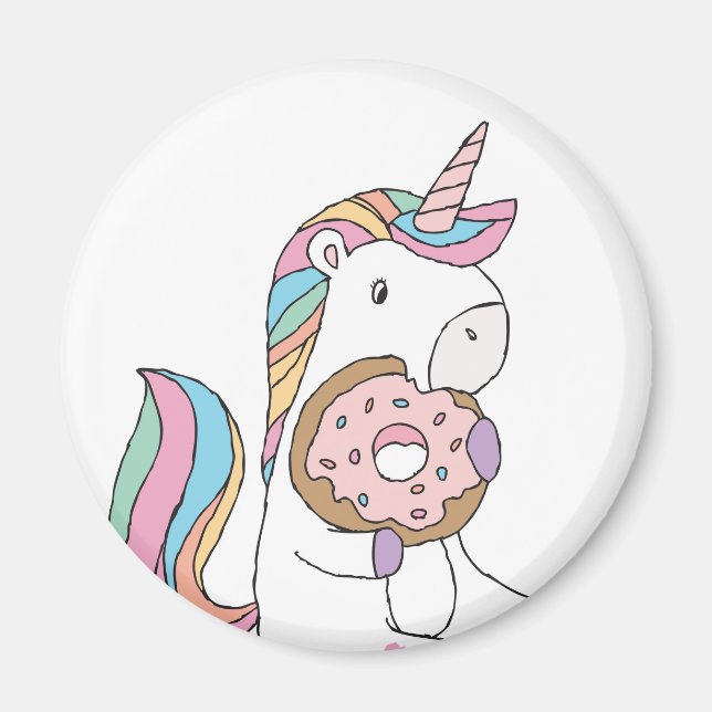 Hungerfestungen Unicorns Niedliche Kunst, Dichtung Magnet (Vorne)