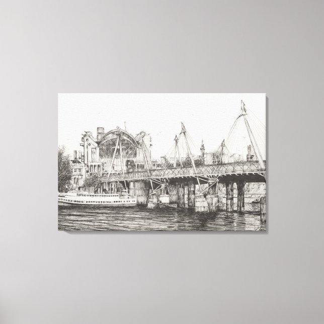 Hungerford Bridge London 30/10/2006 Leinwanddruck (Vorderseite)