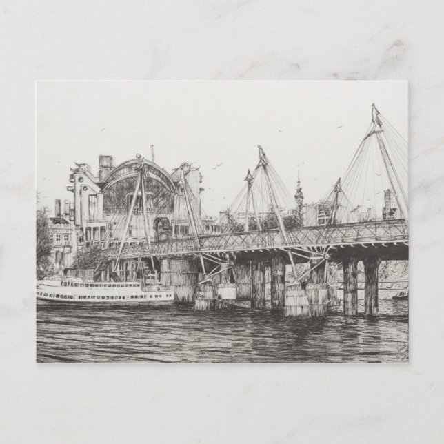 Hungerford Bridge London 30/10/2006 Postkarte (Vorderseite)