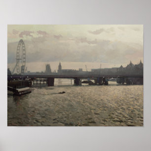 Hungerford Bridge von der Waterloo Bridge Poster