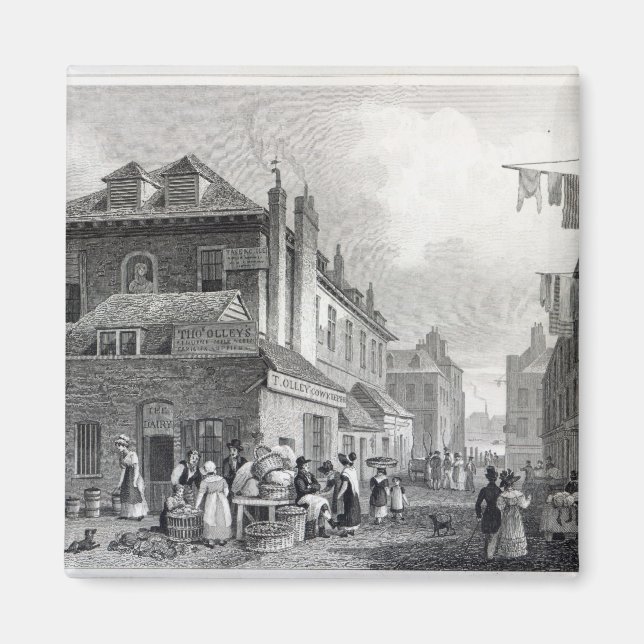 Hungerford Market, Strand, Gravur Thomas Magnet (Vorne)