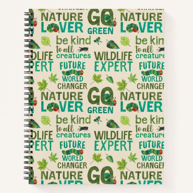 Hungerische Raupe | Future World Changer Pattern Notizbuch (Vorderseite)