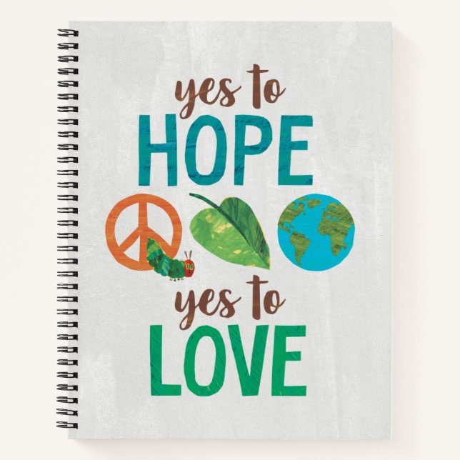 Hungerische Raupe | Ja zur Hoffnung Notizbuch (Vorderseite)