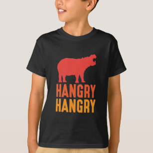 Hungersnot Hippo Zoo Tierpun Hangry Hippopotamus T-Shirt