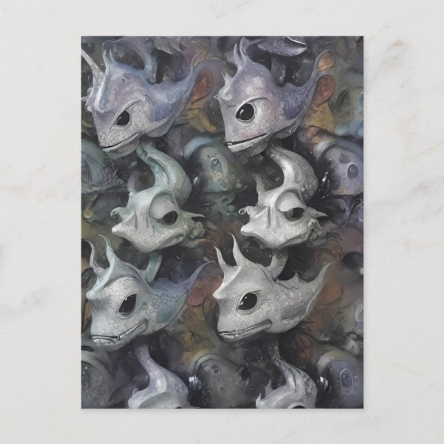 Hungertouren im stillen Wasser der Freizeit Postkarte (Vorderseite)