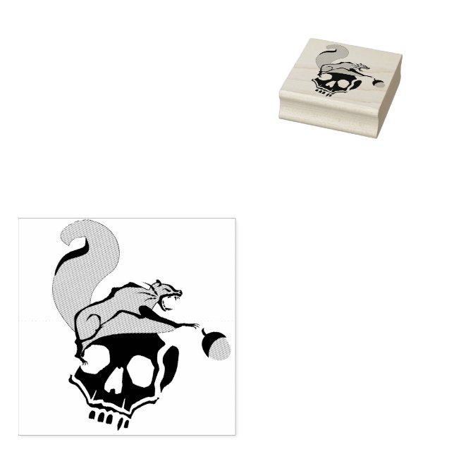 Hungrig Flying Gray Death Eichirrel Gummistempel (Stempel)