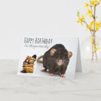 Hungrig Hungry Rat Geburtstagskarte