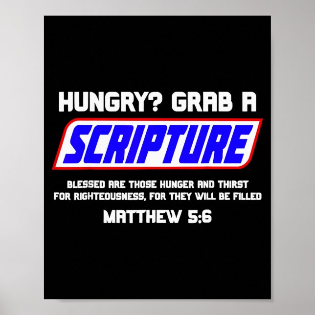 Hungrig schnapp dir eine Schriftstelle  Poster (Vorne)