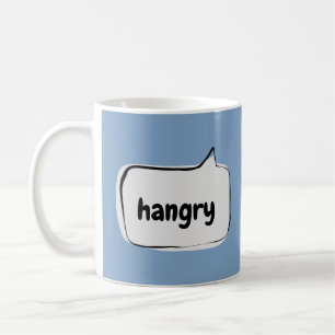 hungrig Sprechblase Kaffeetasse