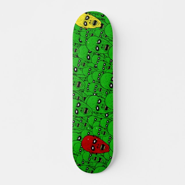 Hungrig Untot Zombie Heads Skateboard (Vorne)