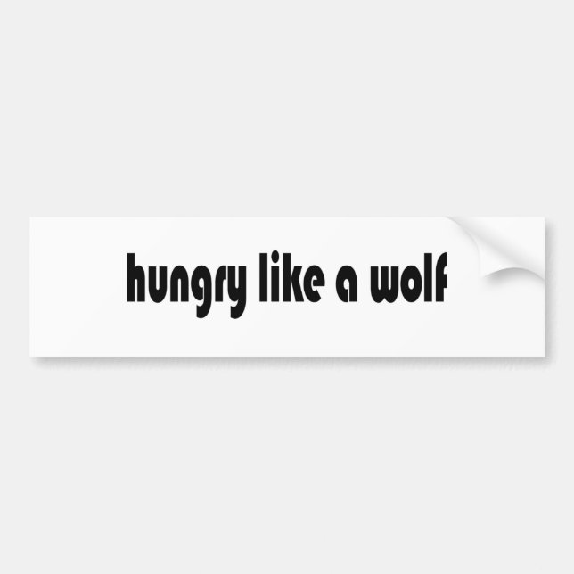 Hungrig wie ein Wolf Autoaufkleber (Vorne)