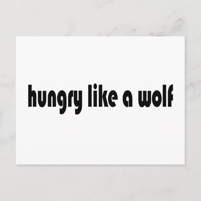 Hungrig wie ein Wolf Postkarte (Vorderseite)