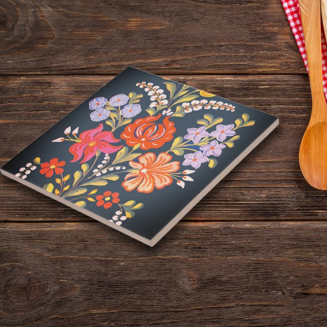 hungrige Blume - lebhafte Farben Fliese (Von Creator hochgeladen)