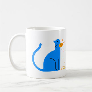 Hungrige die Katzen-u. Feder-Kaffee-Tasse der Tasse